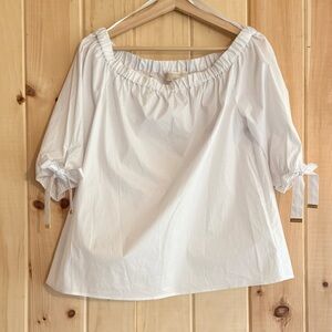 Michael Kors White Off-Shoulder Blouse